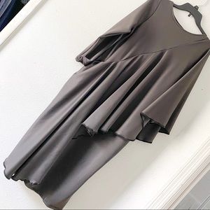 Gray, swirl asymmetrical dress